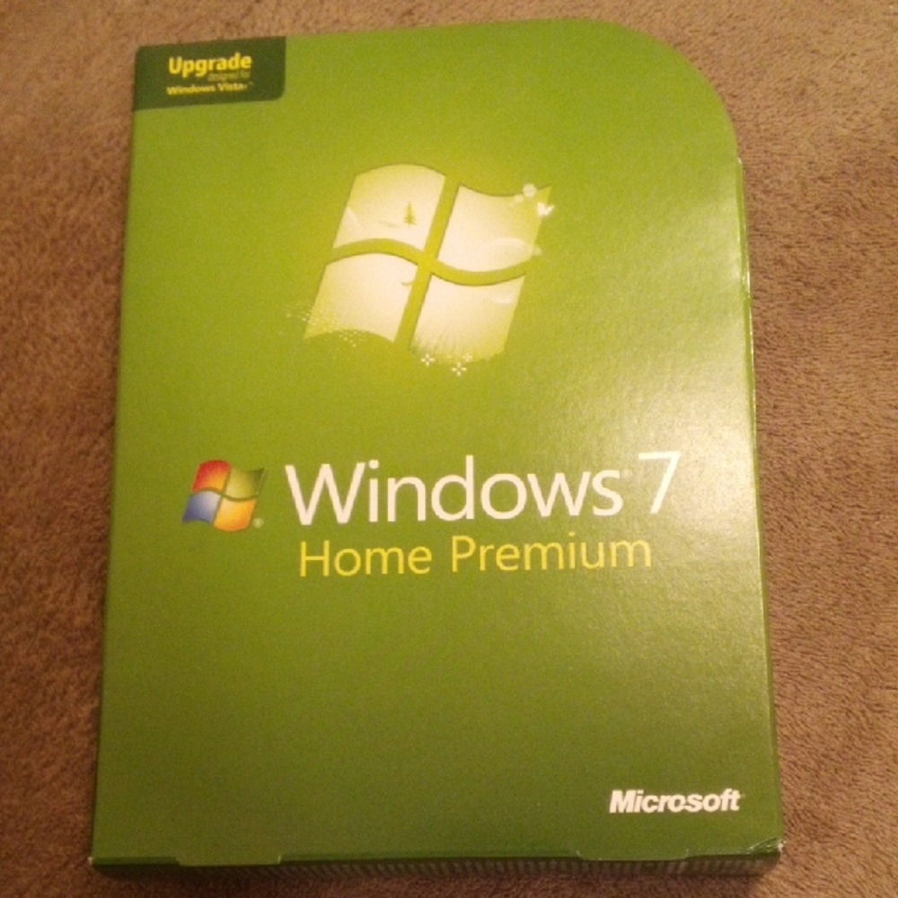 Microsoft Windows 7 Home Premium in Green Box